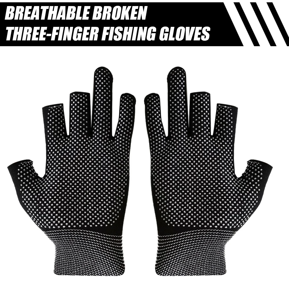 Half Finger Summer Outdoor Sports Sunscreen Anti-Slip Gloves Fishing Equipment
