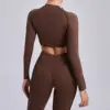 Women's Top Gym T-shirt Pilates Yoga Clothes Women Long Sleeve Active Wear Sport Shirt Elastic Fast Dry Fitness Workout Clothing