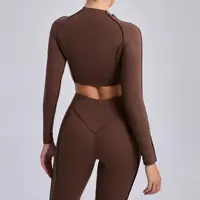 Women's Top Gym T-shirt Pilates Yoga Clothes Women Long Sleeve Active Wear Sport Shirt Elastic Fast Dry Fitness Workout Clothing