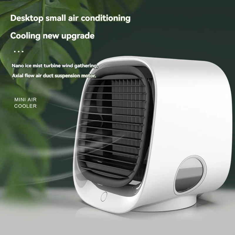 Mini air cooler humidification spray desktop fan water-cooling fan mini household desktop portable air conditioning fan small us
