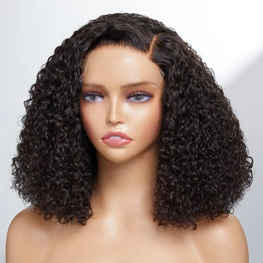 

Curly Bob Wig 13x4 HD Lace Front Wigs Human Hair Glueless Wigs 180% Density Pre Plucked With Baby Hair Deep Curly Short Bob Wig