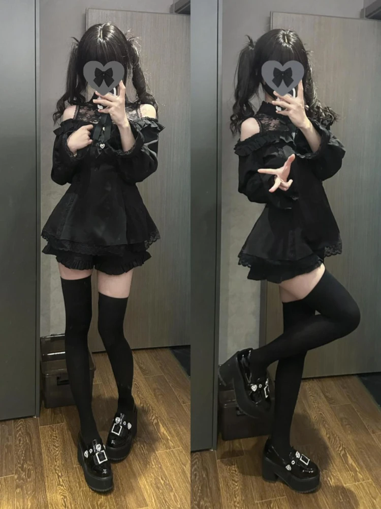 ダークゴシックリベットトゥースネックカラー