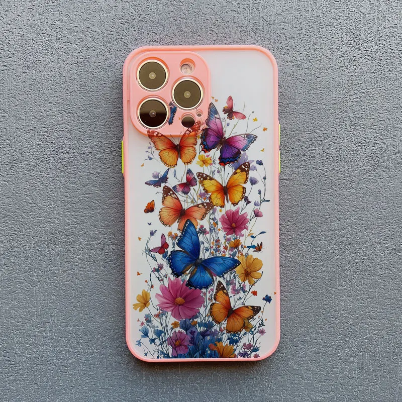 Elegant Purple Butterflies Shockproof Phone Case Cover