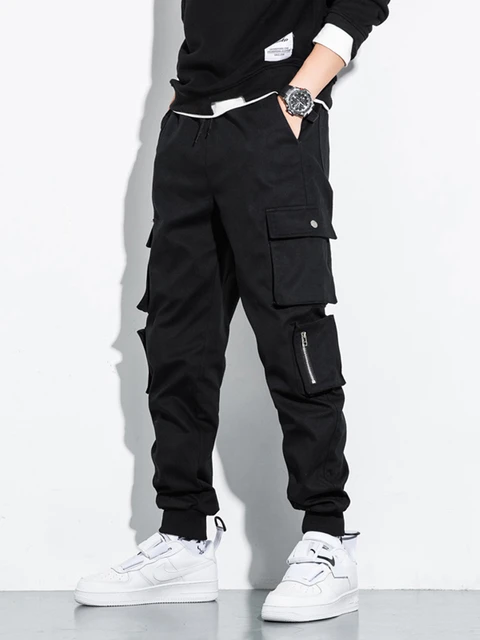 Spring Summer Multi-Pockets Cargo Pants Men Streetwear Plus Size