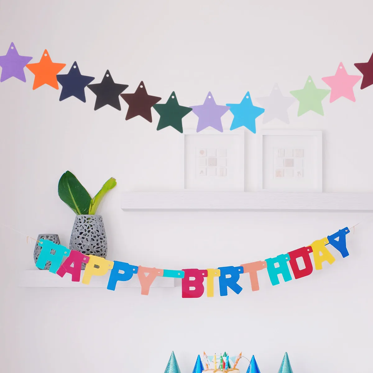 200Pcs 종이 라벨 태그 선물 가방 태그를위한 컬러 별 모양 공예 DIY 휴일 장식 컵케익 토퍼 감사 메모