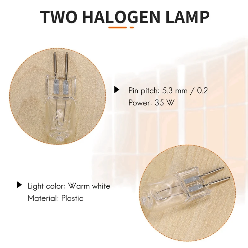 New 4 220V 35W G5, 3 pin power supply dual halogen bulb warm white