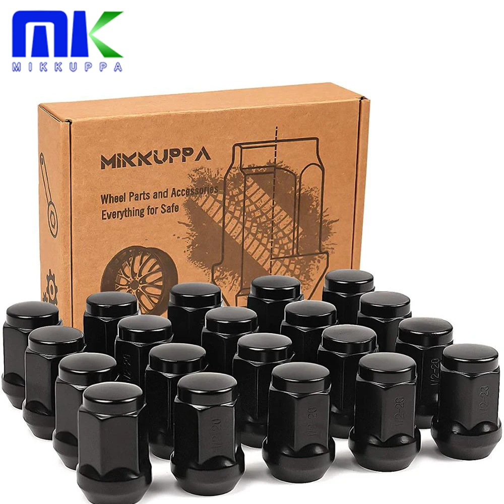 Mikkuppa 1/2-20 Lug Nuts For Jeep Wrangler/ Liberty/ Grand Cherokee  Aftermarket Wheel 20 Pcs Black Or Chrome Closed End Lug Nuts - Nuts & Bolts  - AliExpress