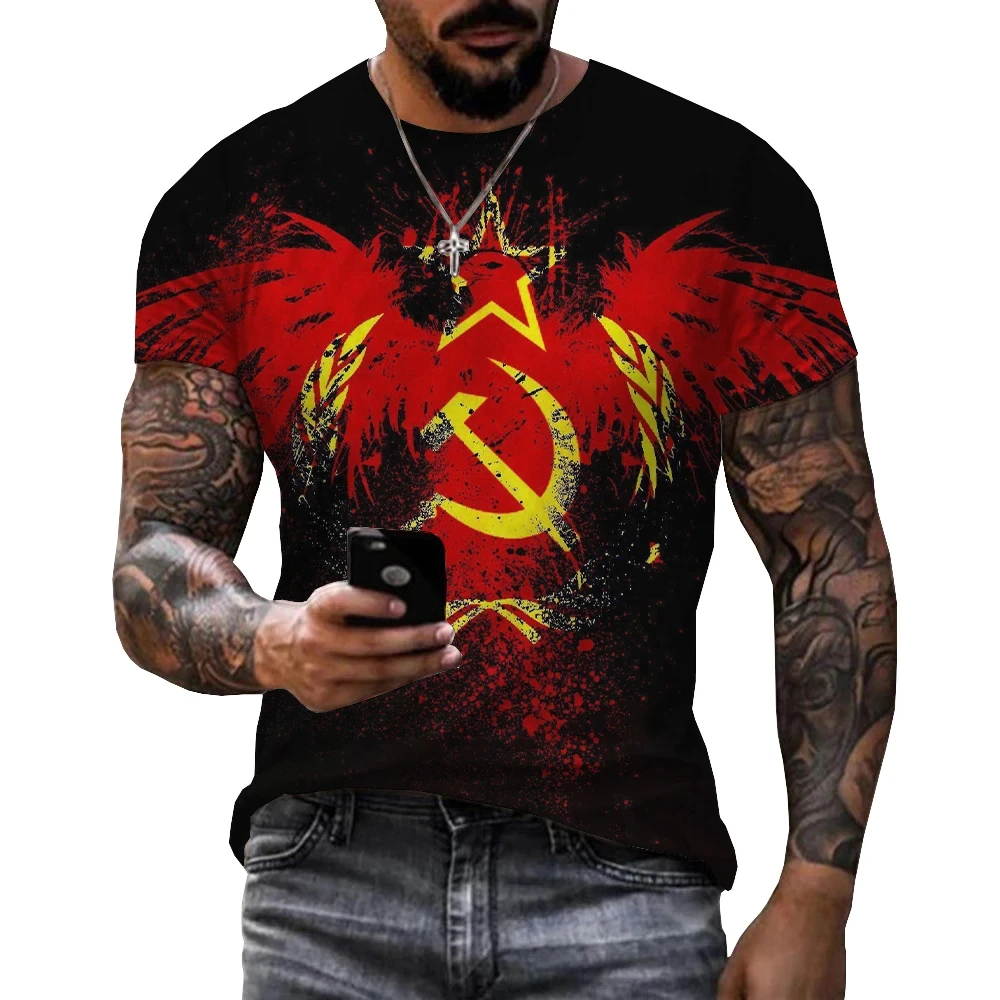 

Summer Men's Fashion Casual Comfort Top Men's Retro Animal Element Top Fitness Sports Top Quick Drying Breathable Sports Top