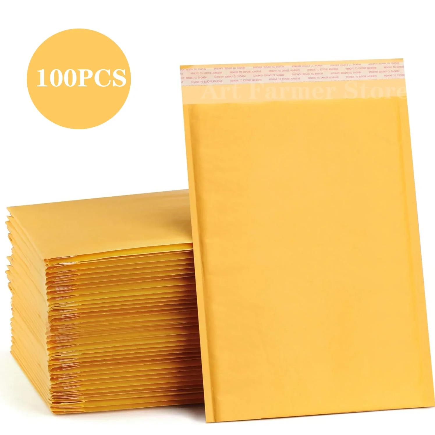 100pcs Shipping Bags for Packaging Kraft Paper Self Seal Bubble Envelope Packing Bag Small Business Supplies Mailer Mailing