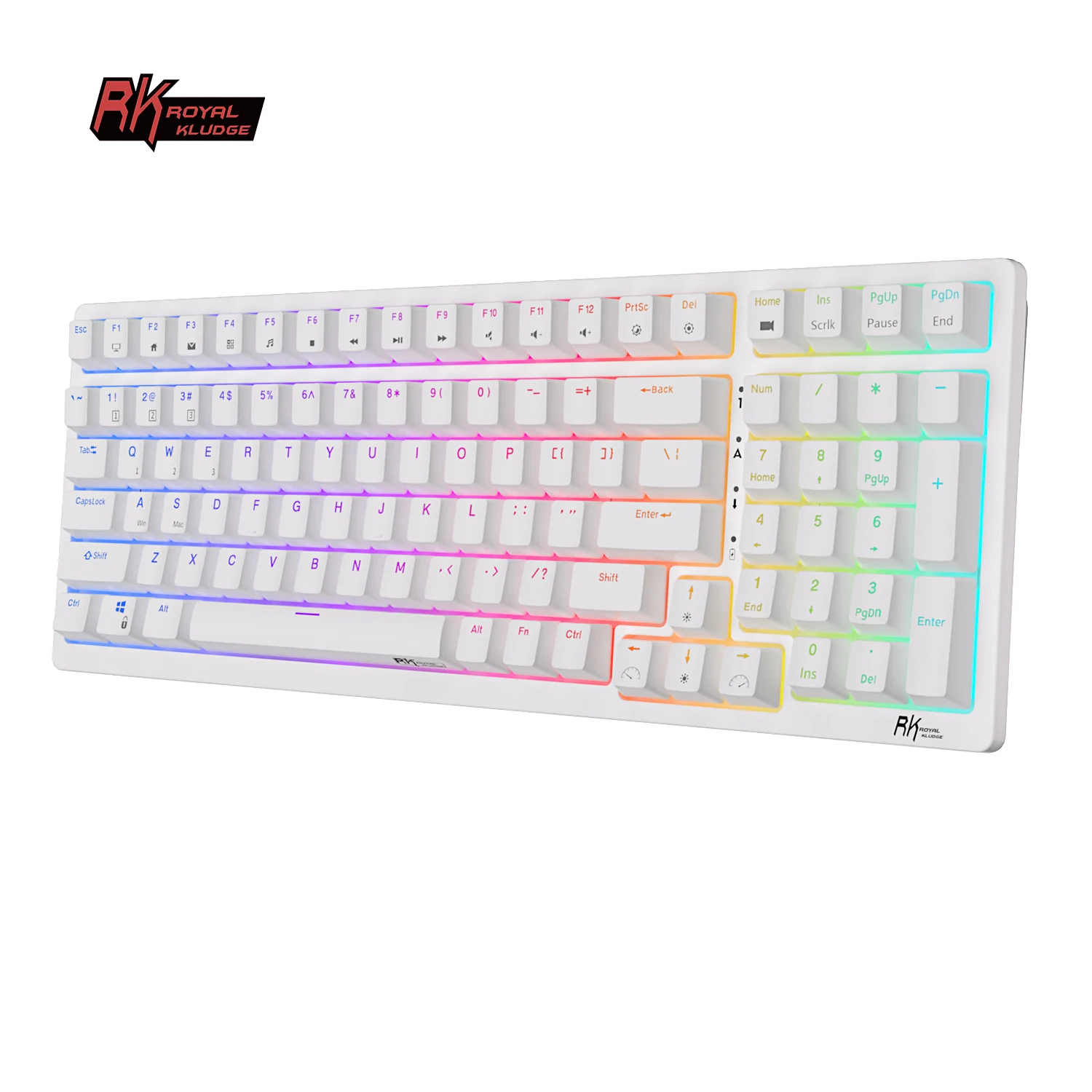 RK98 Royal Kludge Wireless Mechanical Keyboard 100 Keys Tri-mode 2.4G/Bluetooth/USB RGB Backlit Hot-Swappable Gaming Keyboards