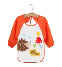 Baby Aprons Waterproof With Long Sleeve Baby Feeding Smock Bibs Baby Apron For Kids Eat Breastplate Children 1-3 Years