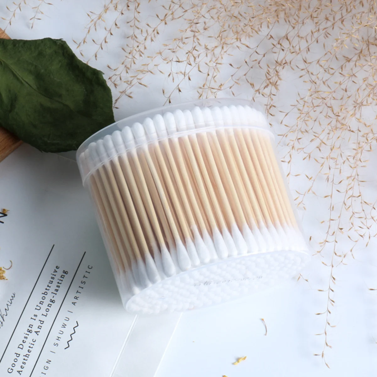 230 Pcs Cotton Swab Sticks for Ears Cast Buds Makeup Organic Oval Canning Swabs Cleanning Fioc Pointed 2