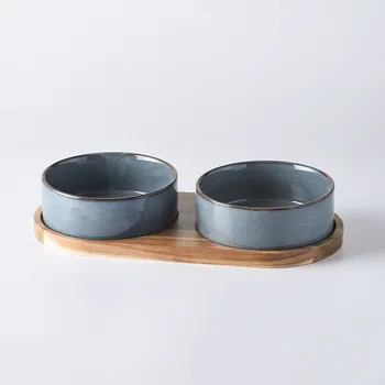 Ceramic Elevated Pet Bowl 1