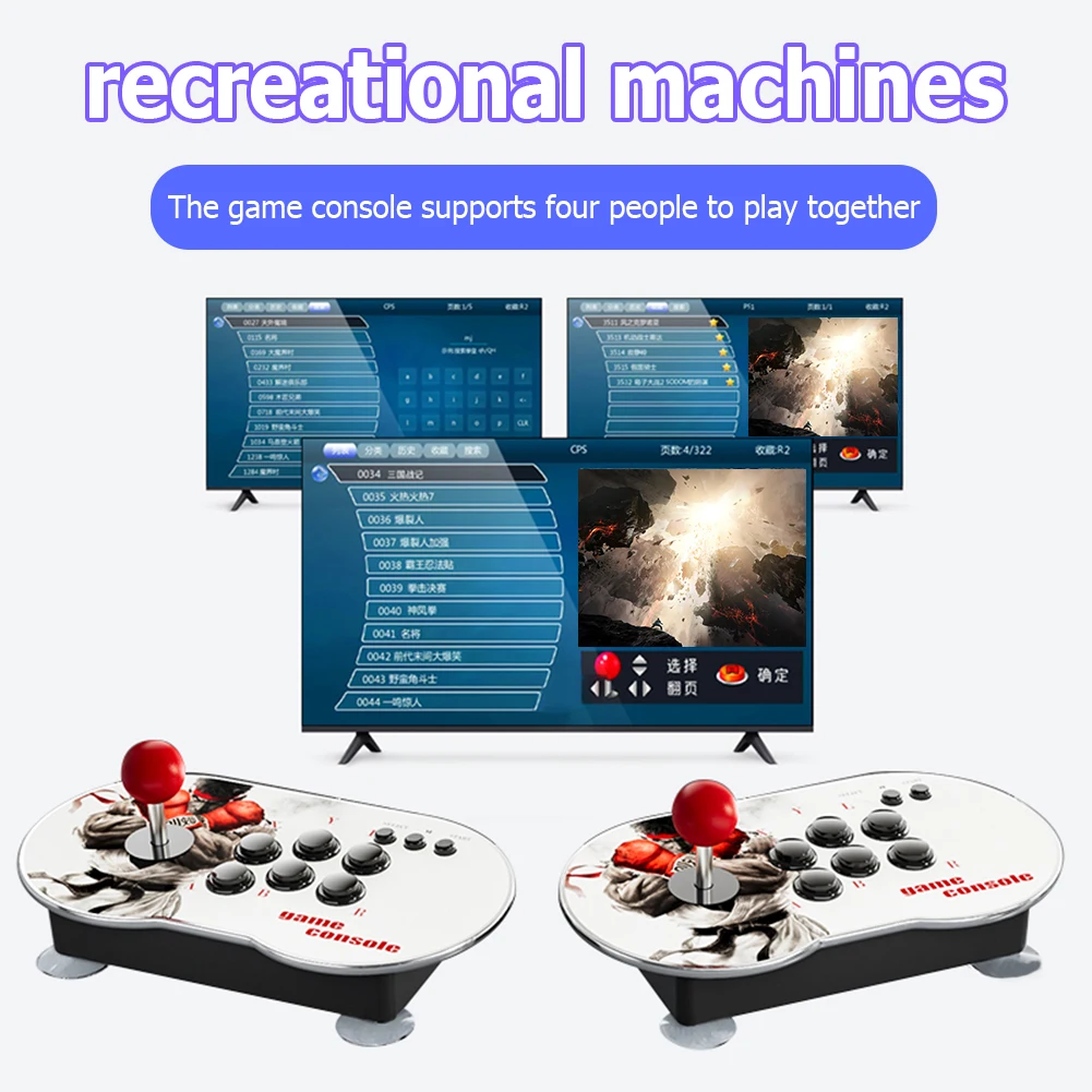 Mt6 4K Hd Video Arcade Game Console Hdmi Compatible 3D Dual Controller Game Handle
