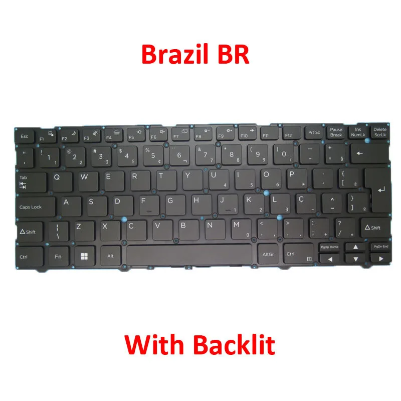 Teclado Retroiluminado para Laptop br para Clevo Cvm19c38paj43004 680-l140033c1p Cvm19c38paj430 690-l1400-33c-1 Cvm19c38paj43063 Brasil - Imagem 3
