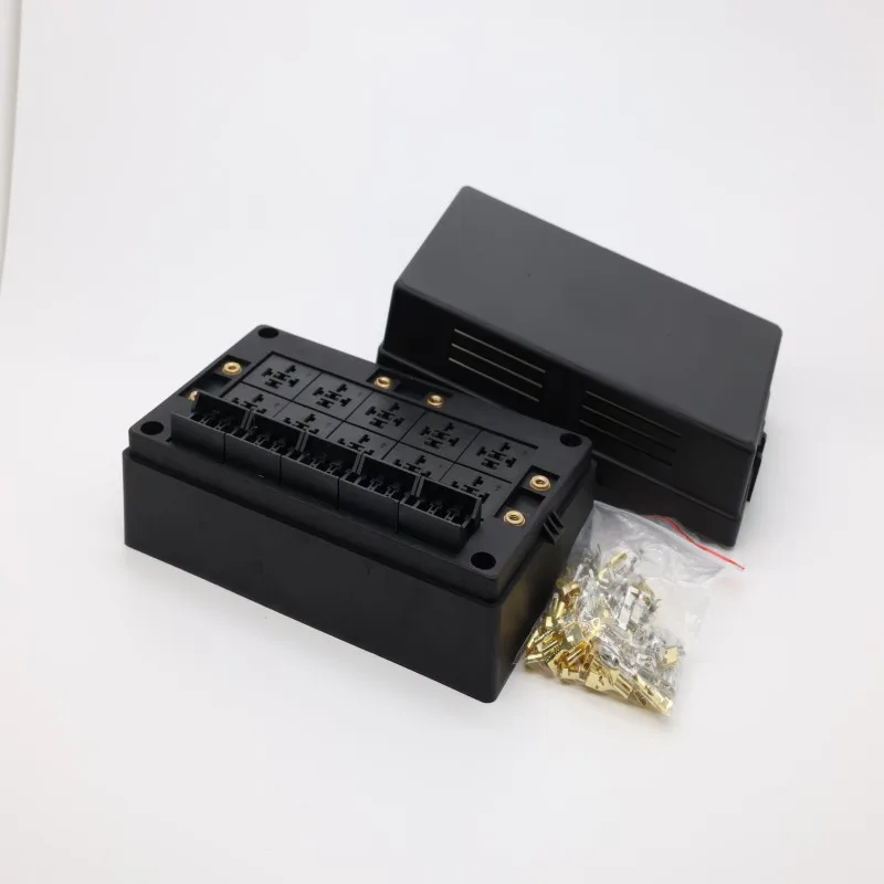 10 Way Car Relay Box 12V Fuse Box 15 Way Blade Fuse Holder For Automotive Marine With Termianls