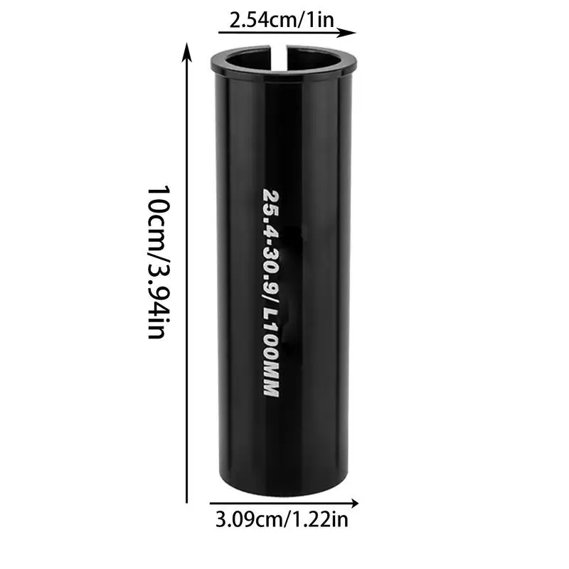 Cycling Seat Tube Adapter Seat Post Shim Conversion Sleeve 100mm Length Seat Tube Adapter Reducing Sleeve Suspension Seatpost