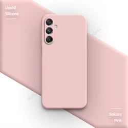 Premium Soft Liquid Silicone Camera Protection Phone Case - Elegant Back Cover for Samsung M35 5G (Sakura Pink)