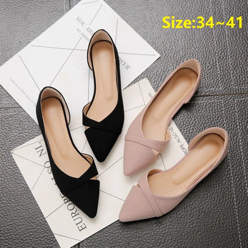 

Flat Shoes Women Ladies New Summer Breathable Comfortable Soft-soled Shoes Pointed Toe Shallow Women's Loafers Spring Sneakers