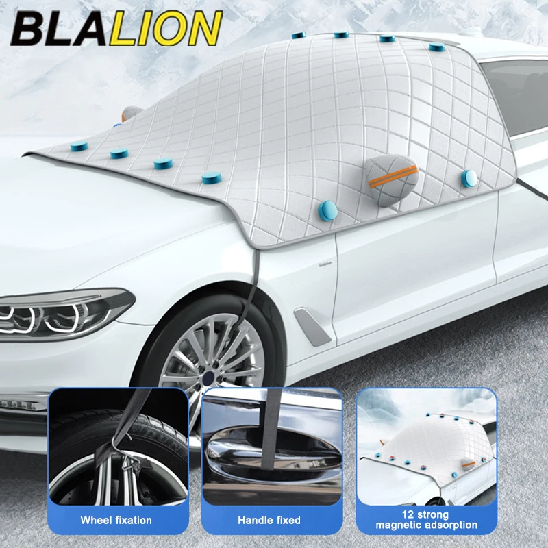 BLALION Auto Windschutzscheibe Schnee Abdeckung Automobil Anti Frost Windschutzscheibe Abdeckungen Magnetische Frontscheibe Sonnenschutz Verdickte Schutz
