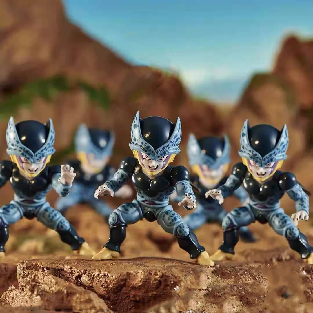 Dragon Ball Z Cell Ultimate Shape Soldier Cell Blue Dbz Pvc Action Figure Cell Brush Mini Blue Change Vegeta Toy Hands Goku