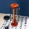 Wenge Brush Holder, Circular Rotating Storage Rack, Chinese Style, Solid Wood Ornaments, Calligraphy Supplies, Hanging Shelves 3