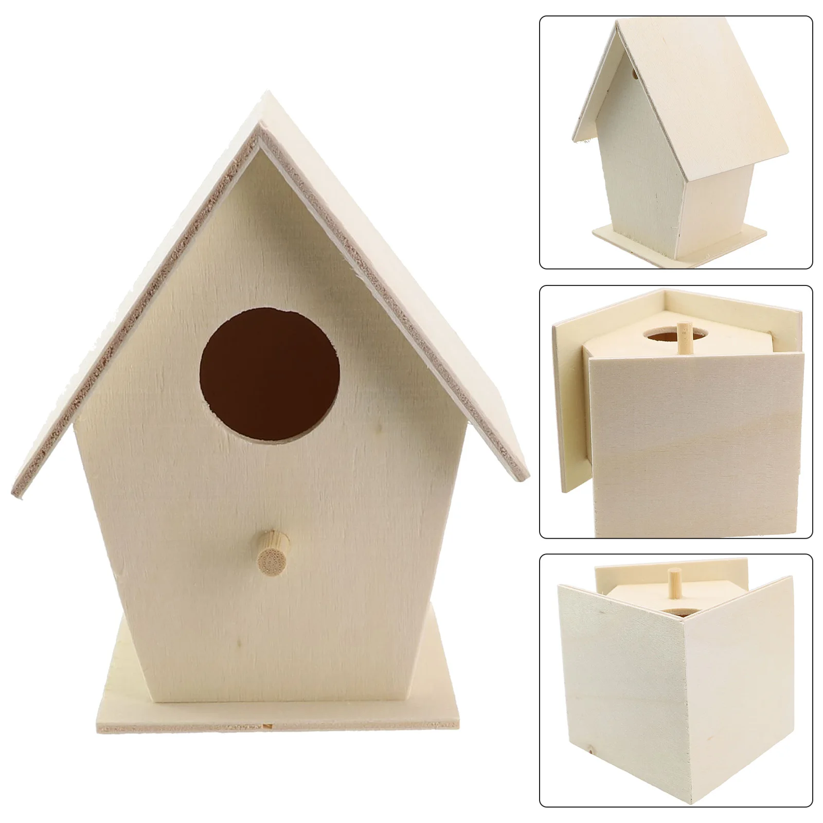 Title 12, Wooden Bird House Nest House Box Wood Birdhouse...