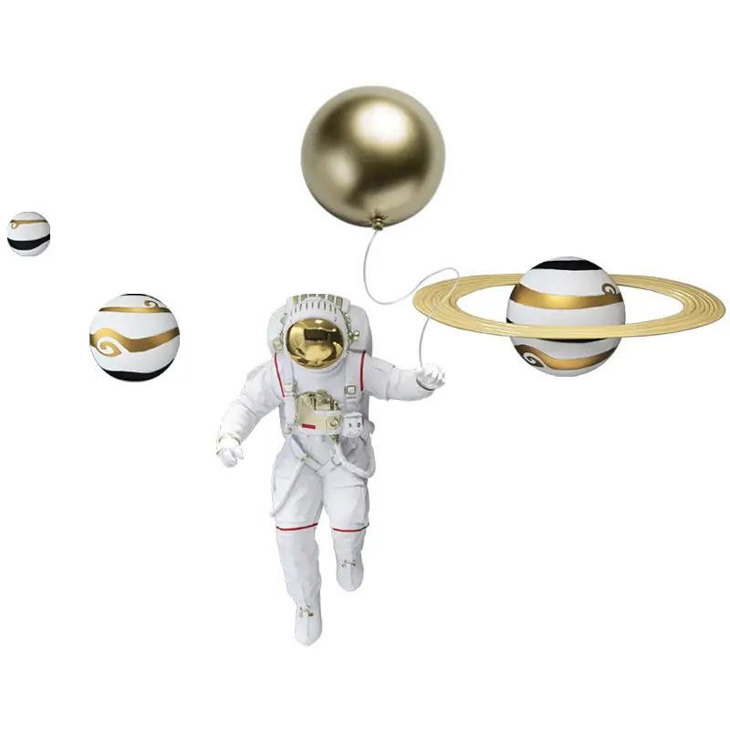 Nordic Astronaut Resin Wall Decoration Items Home Children's Room Background Wall Accessories Art Cafe Hotel Sticker Decor