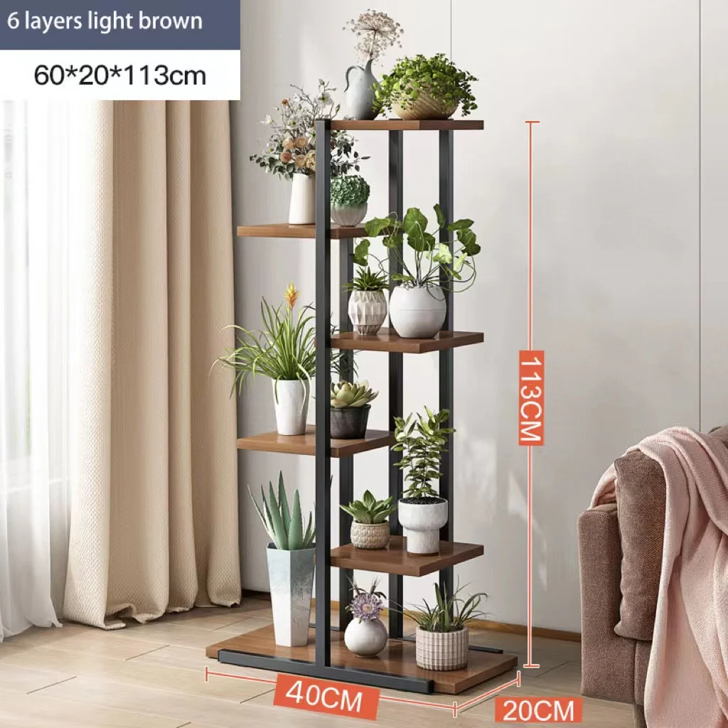 Plant Stand and Flower Stand 4/6 Tier Flower Shelves Planter Rack Storage Organizer Display Indoor Garden Balcony