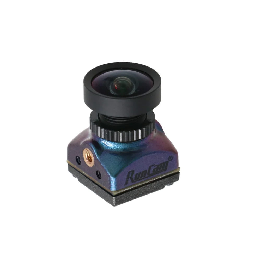 Vue latérale de la RunCam Racer Nano 4 montrant sa taille compacte et son poids plume