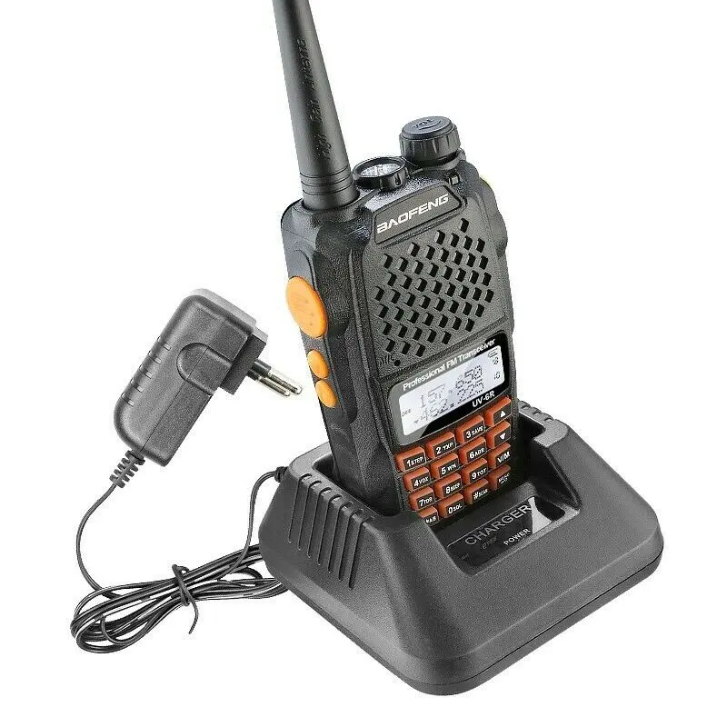 Original Baofeng UV-6R 7-Watt Dual Band Two-Way Radio Dual Display Ham Walkie Talkie UV6R Hnadheld FM Transceiver CB Ham Radio