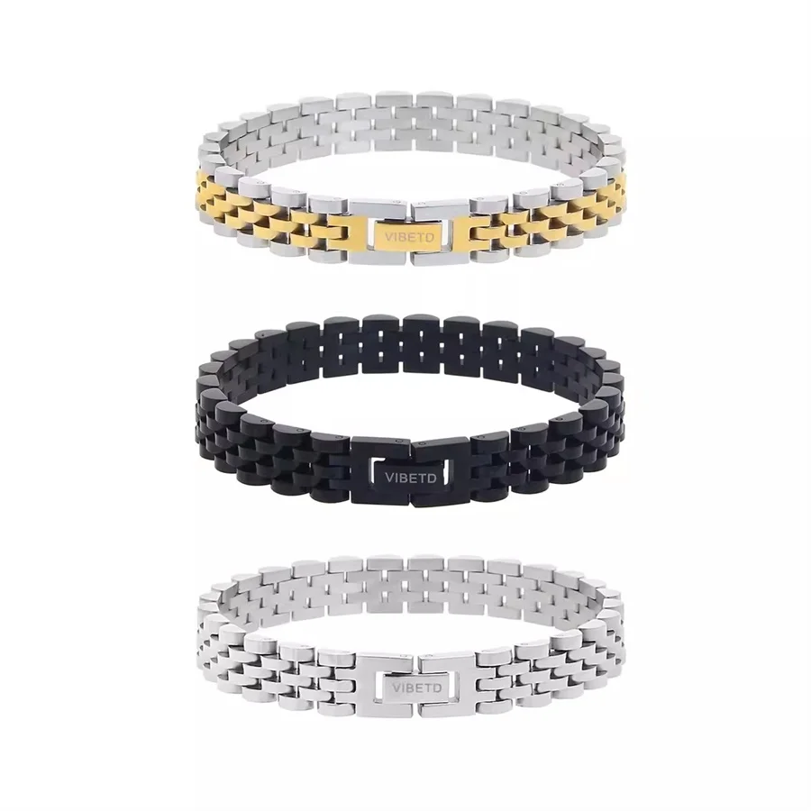 

Ремешок из титановой стали для мужских и женских часов, модный браслет в стиле хип-хоп для высококлассных уличных топов Rap, аксессуары в подарок