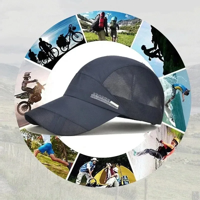 Tennis caps Summer Sport Caps Sun Hat for Men Women Fishing Baseball Hat UV Protection Outdoor Quick-drying Mesh Breathable Beach Tennis Cap