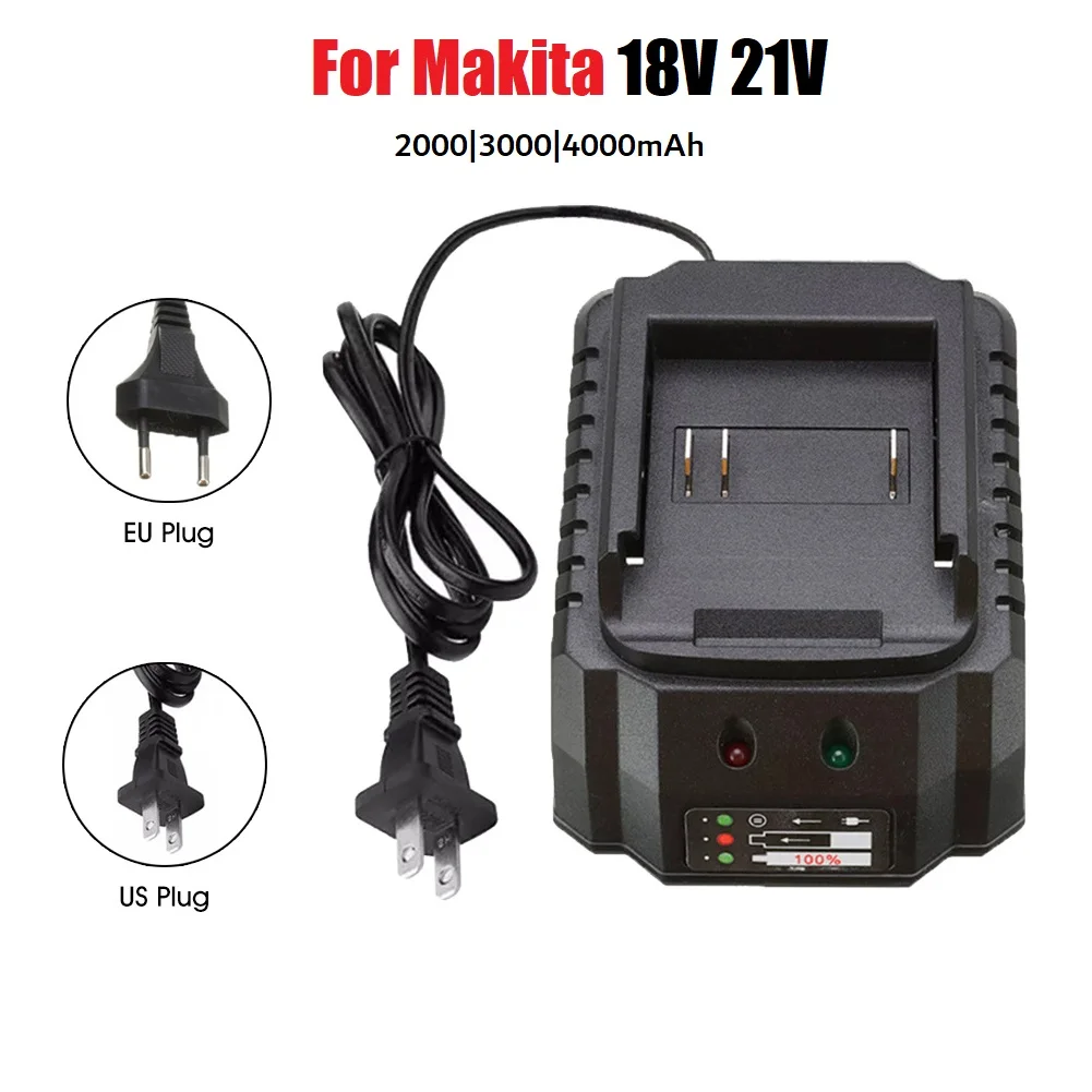 

Battery Charger Replacement For Makita Model 18V 21V Li-ion BL1415 BL1815 BL1830 BL1850 EU/US Plug Power Tool Fast Charging