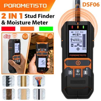 Rilevatore di Montanti Digitale a Tre Colori con Funzione di Promemoria, Scanner per Pareti, Rilevatore di Cavi AC, Fili, Legno e Luci, Strumento di Misurazione Precisa