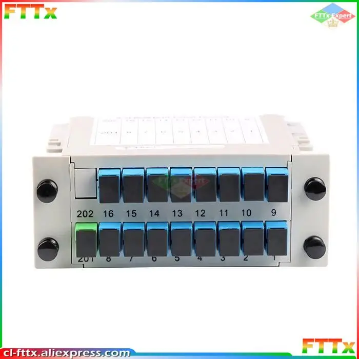 Free Shipping 1X16 Splitter Lgx Box Cassette Card Inserting Sc/Upc Plc Splitter Module 1:16 16 Ports Fiber Optical Plc Splitter