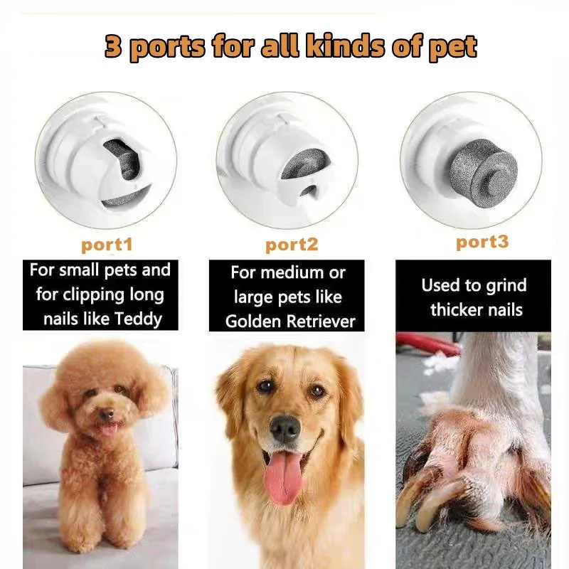 Electric Dog Nail Clippers for Dog Nail Grinders Rechargeable Battery Version Pet Quiet Cat Paws Grooming Pets Supplies