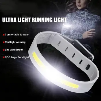 야간 달리기 암밴드 LED 라이트, 야외 스포츠, USB 충전식 깜박이 라이트, 안전 벨트, 팔 다리 경고, 보행용 손목 밴드