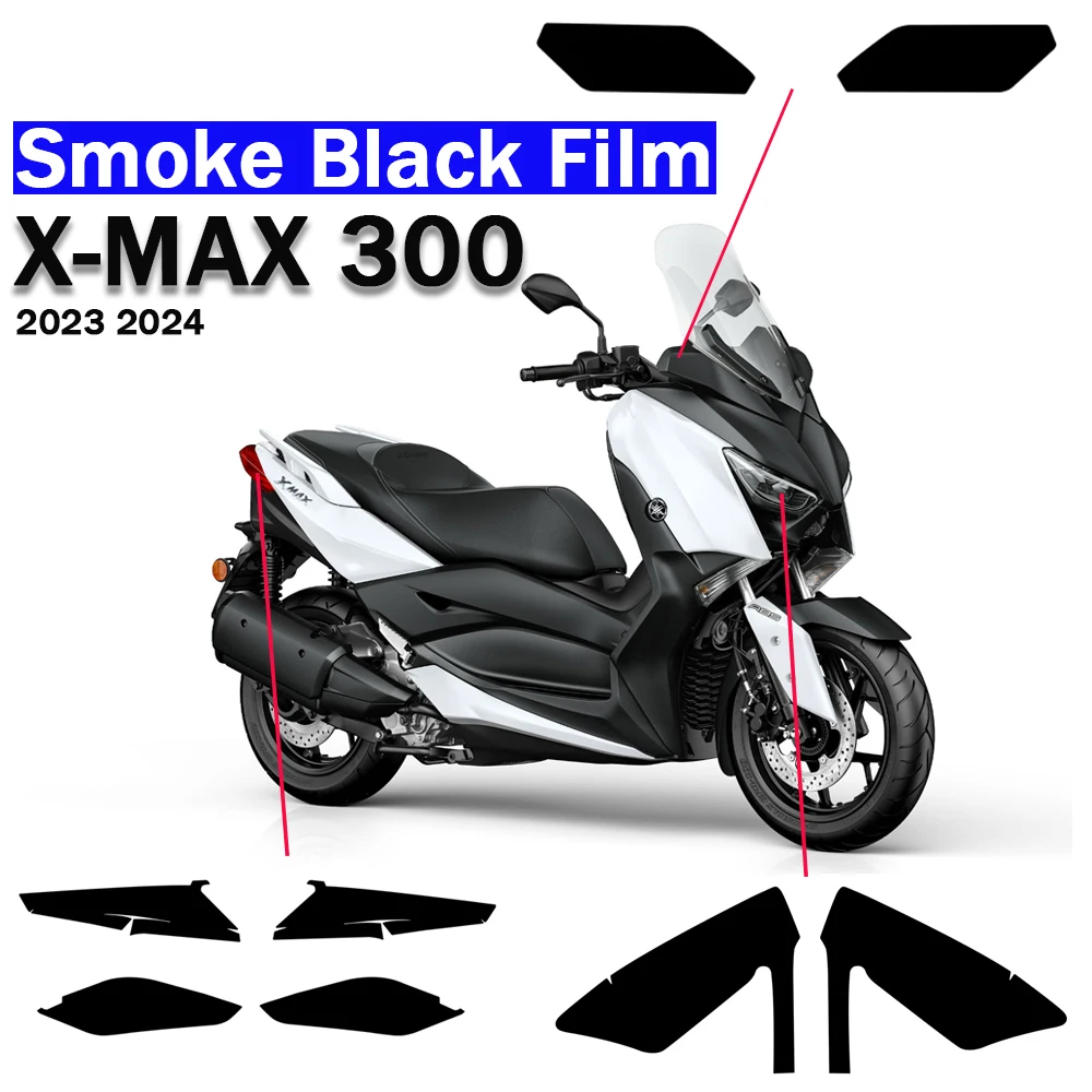 

X MAX300 Motorcycle Light TPU Headlight Protection Smoked Black Modified Film For Yamaha X MAX 300 Car Light Color Changing Film