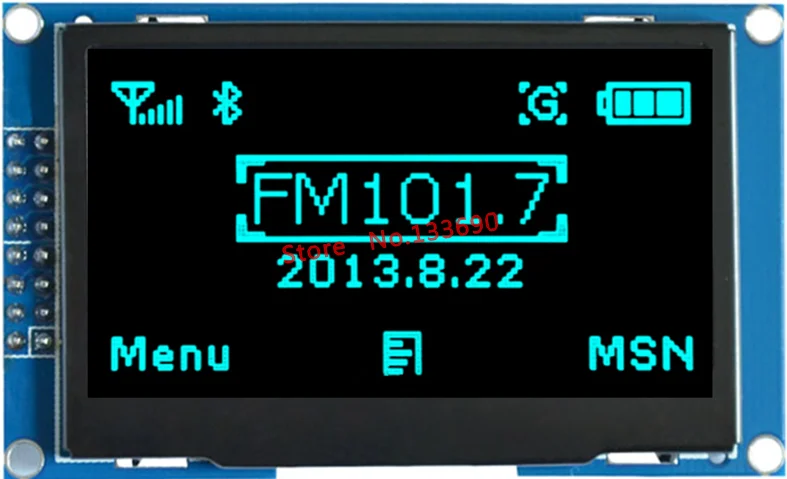 Arduino Uno 2.4" 2.42 Inch 128x64 OLED LCD Display Module SSD1309 12864 7 Pin SPI Iic I2c Serial Interface For R3 C51 I.509537957 Oled Display Arduino - Foto 8