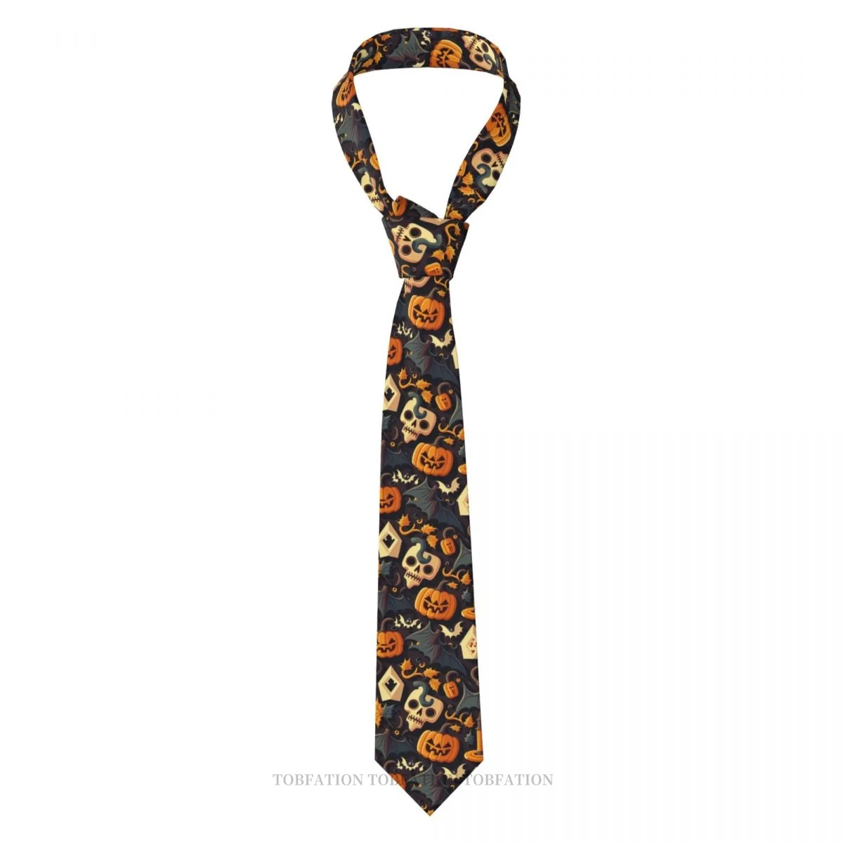 

Pumpkin Skull Skulls New 3D Printing Tie 8cm Wide Polyester Necktie Shirt Accessories Party Decoration