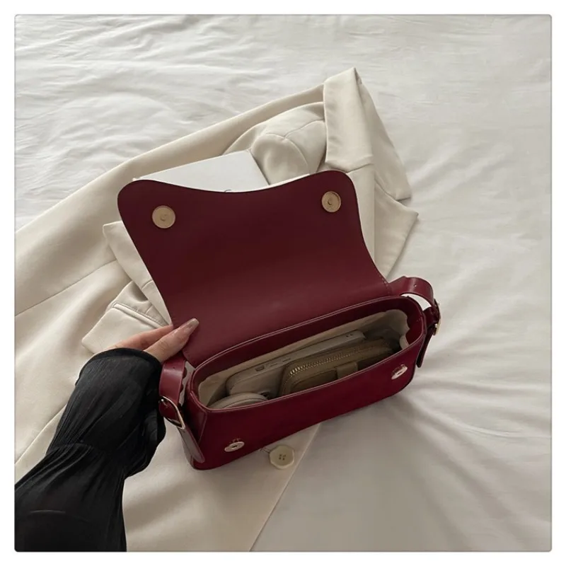 Borsa Sottospalla Donna 2026 Nuova Vintage Opaca Stile Hobo Semplice Trendy Versatile a Tracolla - immagine 4