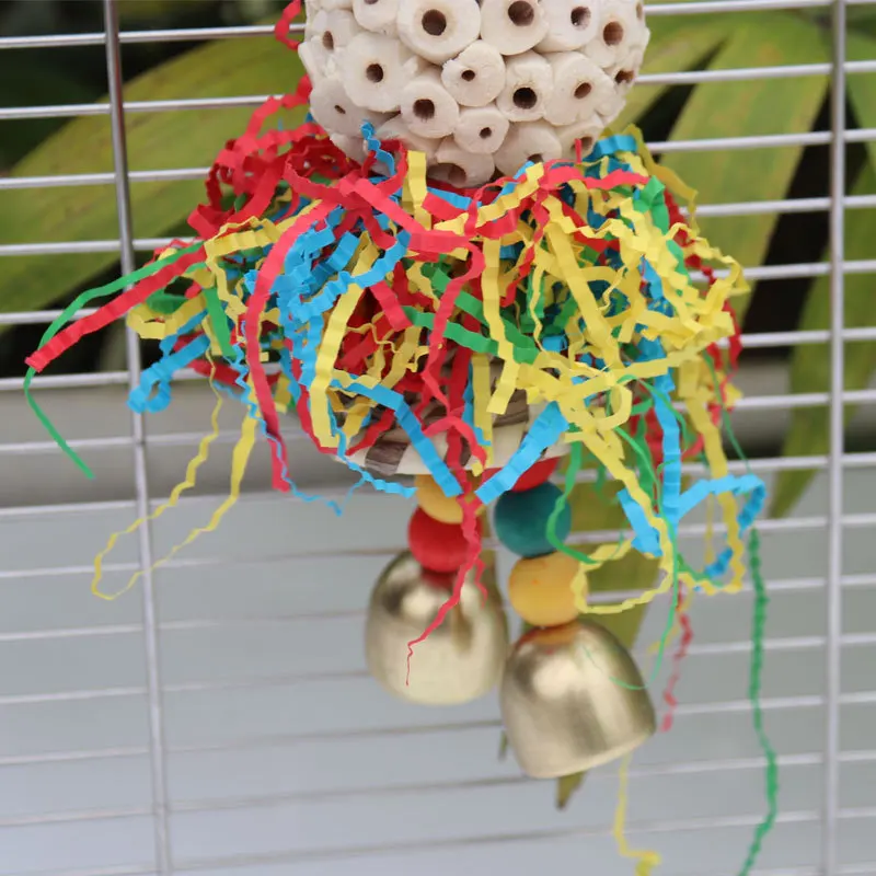 Bird toys Straw hats Colored shredded paper bells Chewy skewers Puzzle solving Cute doll shaped parrot toys parrot toy,bird toy