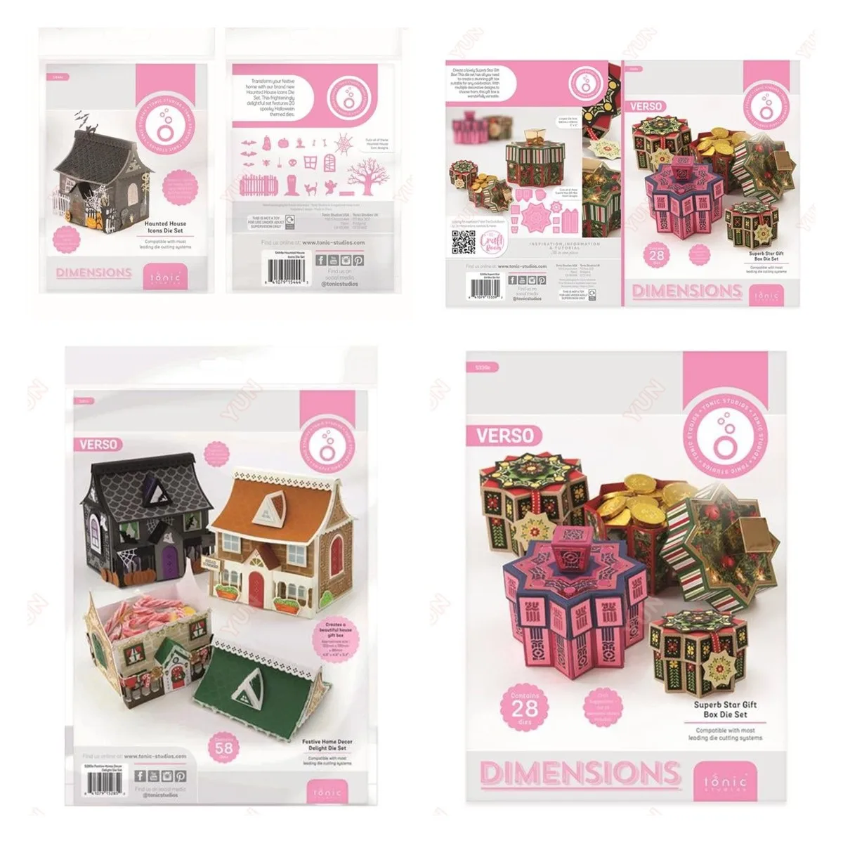 Cubic House Halloween Icone Superstar Gift Box Mold Set Metal Cutting Dies Album Fotografico Scrapbooking Fai Da Te Goffratura Decorativa