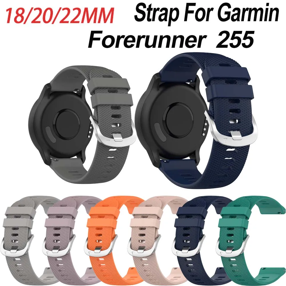 Versatile Silicone Smartwatch Strap - 18/20/22mm Adjustable Band Bracelet