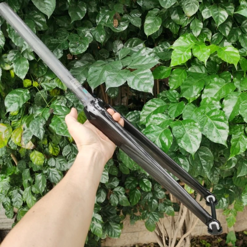 

Military carbon fiber road bike front fork 28.6 straight pipe breaking wind 28.6