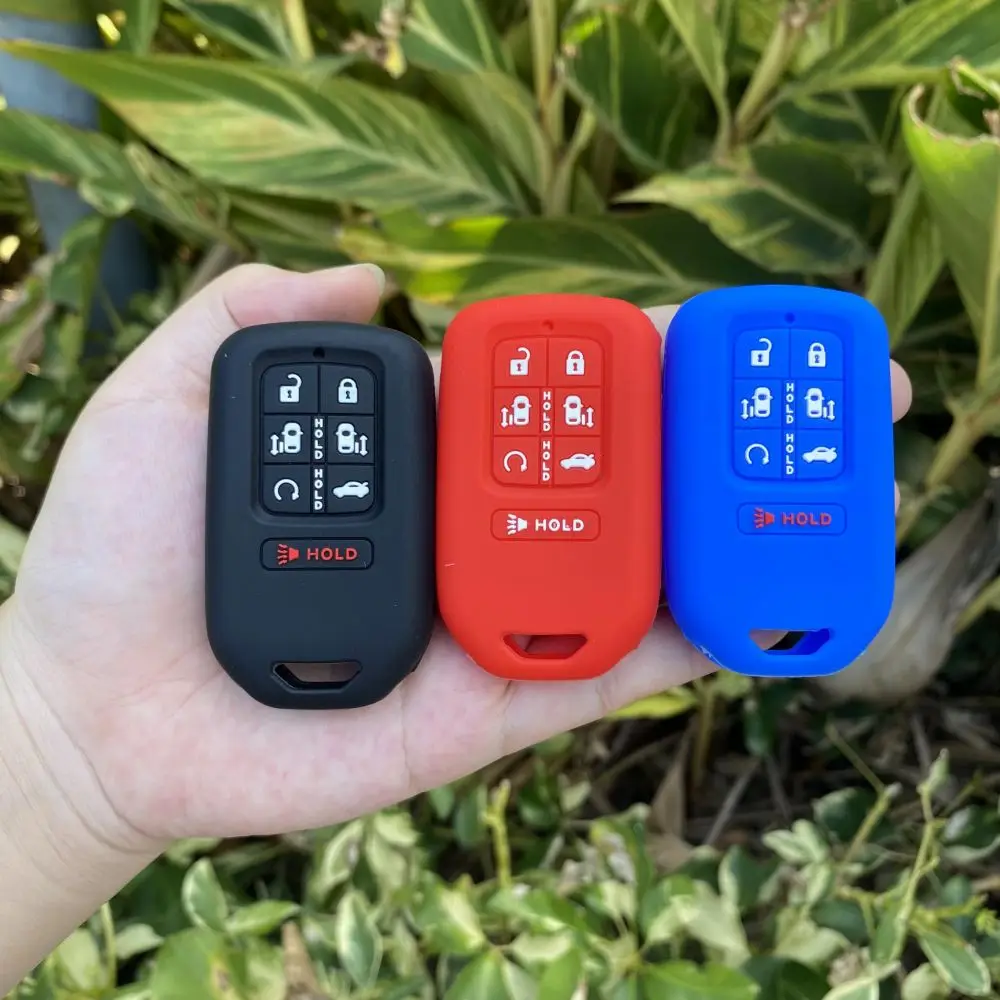 7 Button Silicone Car Fob Key Cover Case Protect Skin Bag Rubber Shell Holder for Honda Odyssey Remote Keychain key case key case cover car key shell remote control case cover