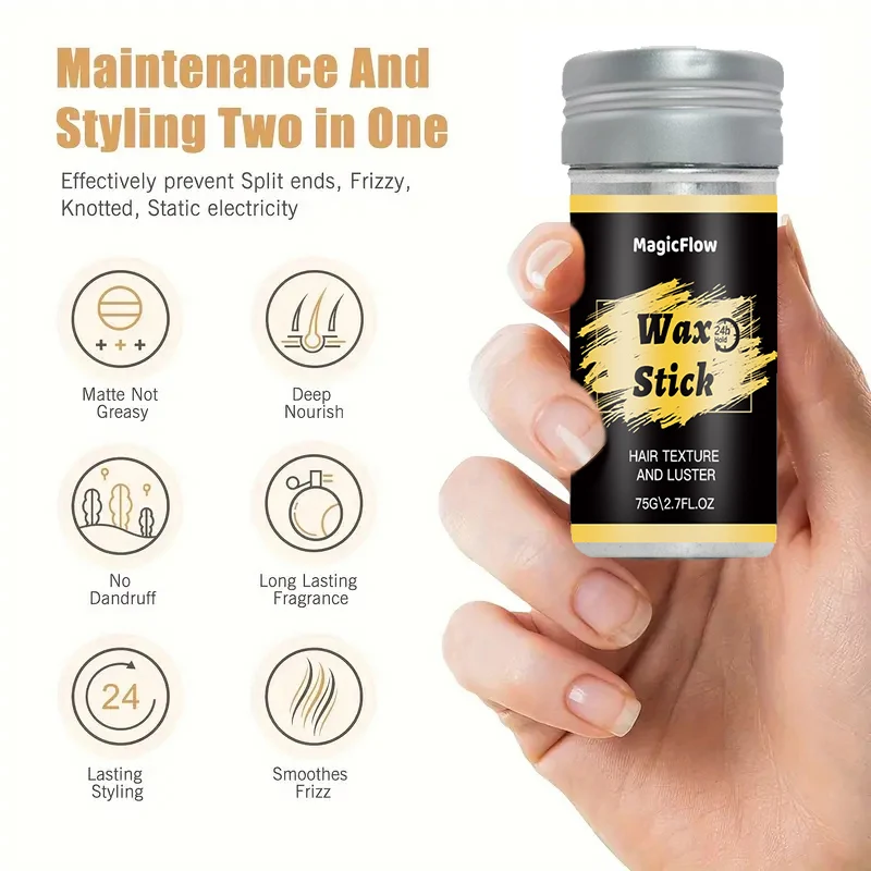 Hair Wax Stick Gel Cream Styling Hair Frizz Fixed Fluffy Broken Artifact Children Men And Women Styling Wax Stick