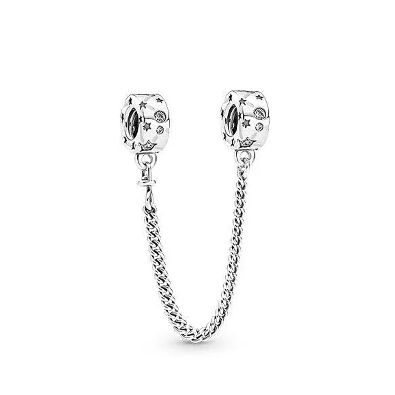 New 925 Sterling Silver Plated Buttefly Daisy Safety Chain Bead Suitable For Ladies Original DIY Bracelet Gift Jewelry Charm 6