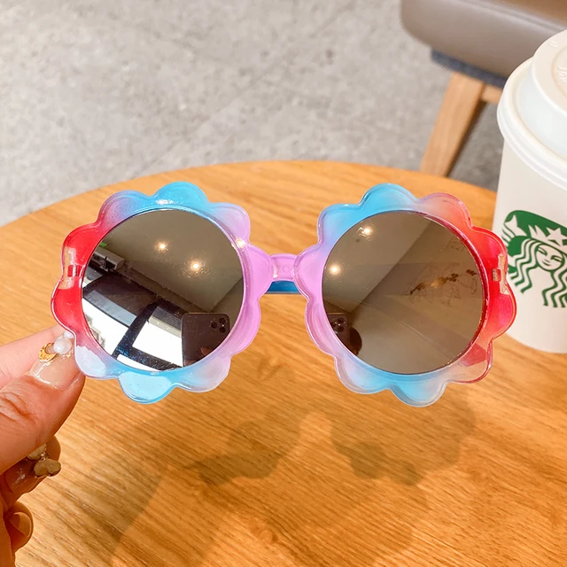 2021 Boy Girl Cute Cartoon Bear Shape Fashion Round Sunglasses Children Vintage Sunglasses UV Protection Classic Kids Eyewear mickey